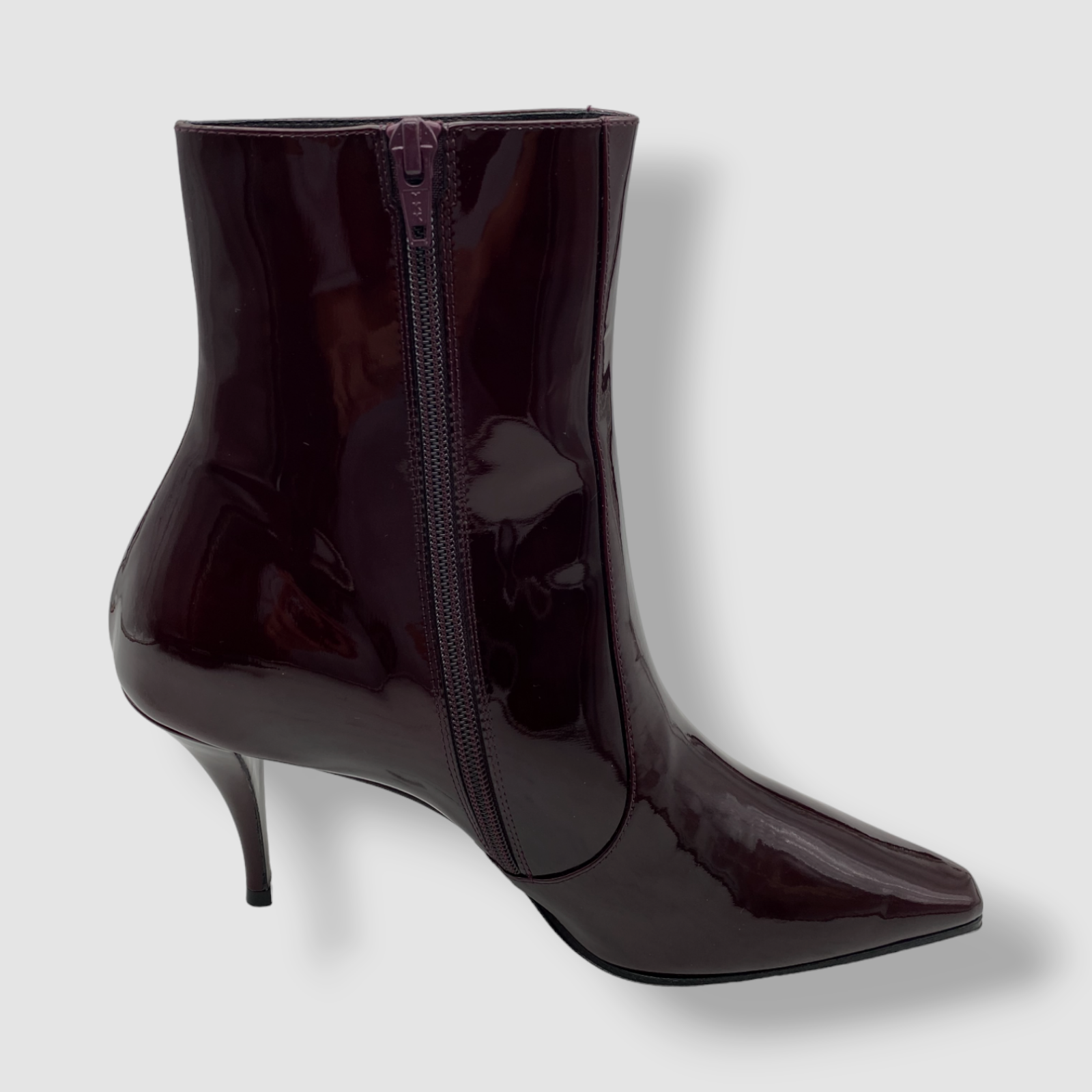 Stivali stivali Saint Laurent da donna rossi in pelle verniciata $1195 taglia 39