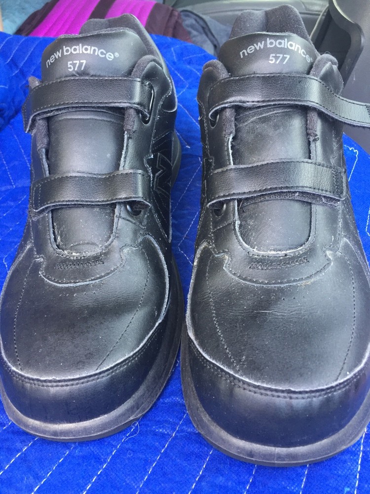 Mens New Balance MW577VK Black Leather Walking Shoes. Size15. Great Condition!