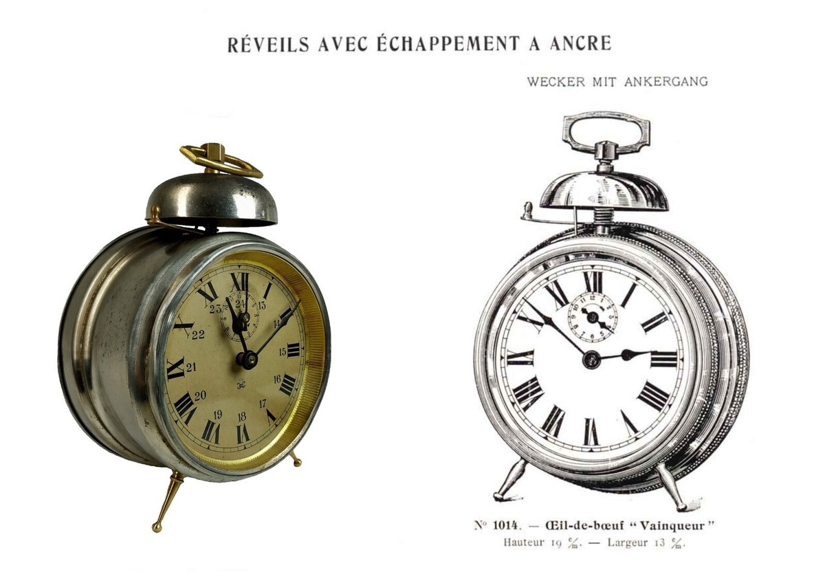 1912 French Alarm Clock Vainqueur by Japy Frères | eBay
