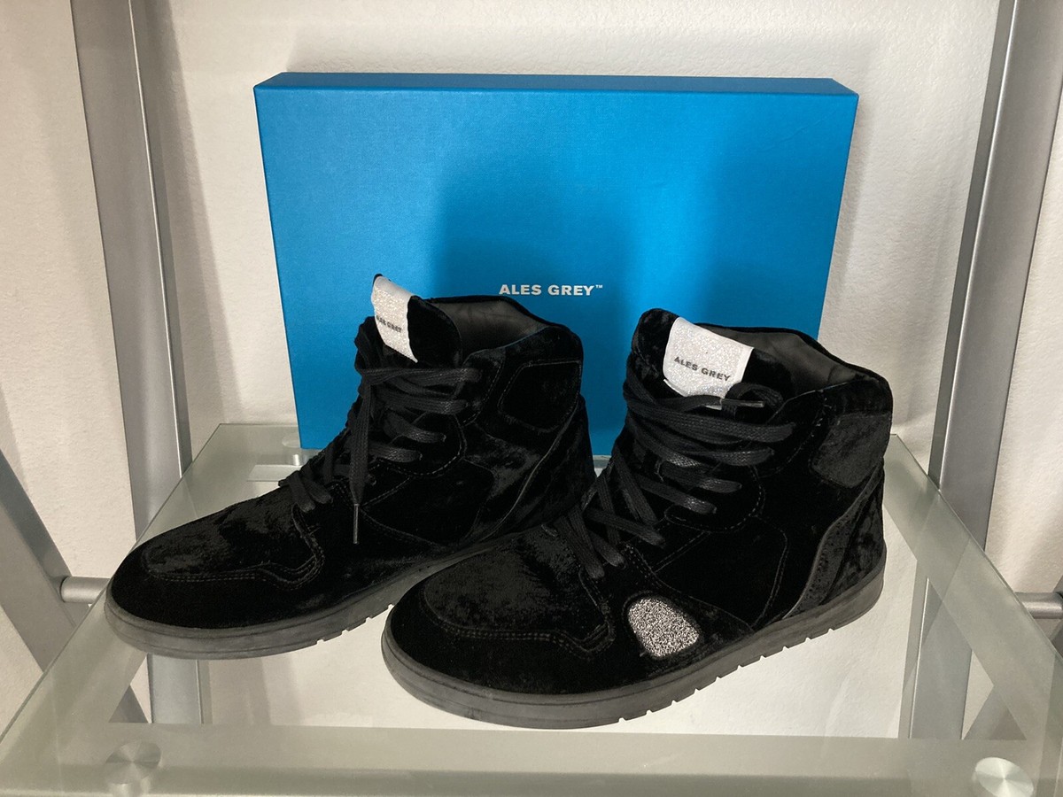 Ales Grey x Swarovski Battalion Luxury High Top Sneakers Black Grey Men’s 8 RARE New Ales Grey Battlion Gray US8 Sneakers Running Basketball  main image 4
