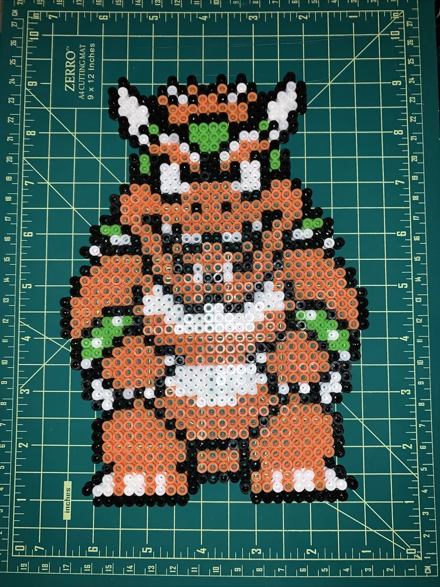 CUSTOM PERLER BEAD ART. BOWSER. SUPER MARIO. NES. NINTENDO. 8 BIT ART