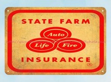 metal advertising art wall decor State Farm insurance metal tin sign