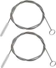 2 Pack 60 Inch Long Flexible Tube Cleaning Brush, Stainless Steel and Nylon Bris