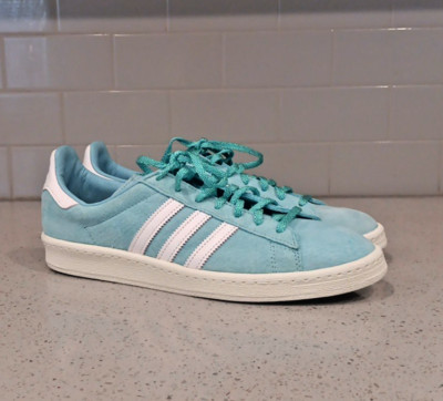 Adidas Originals Campus 80s Turquoise White Suede Shoes ID7318 Men's Size 9.5