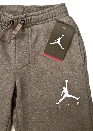 NEW NIKE AIR MICHAEL JORDAN SWEATPANTS BOYS S TAPERED HEATHER GRAY FLEECE