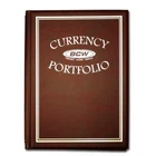 ONE BCW Currency Banknote Portfolio Album 10 page, 3 Pocket (BURGUNDY COLOR)