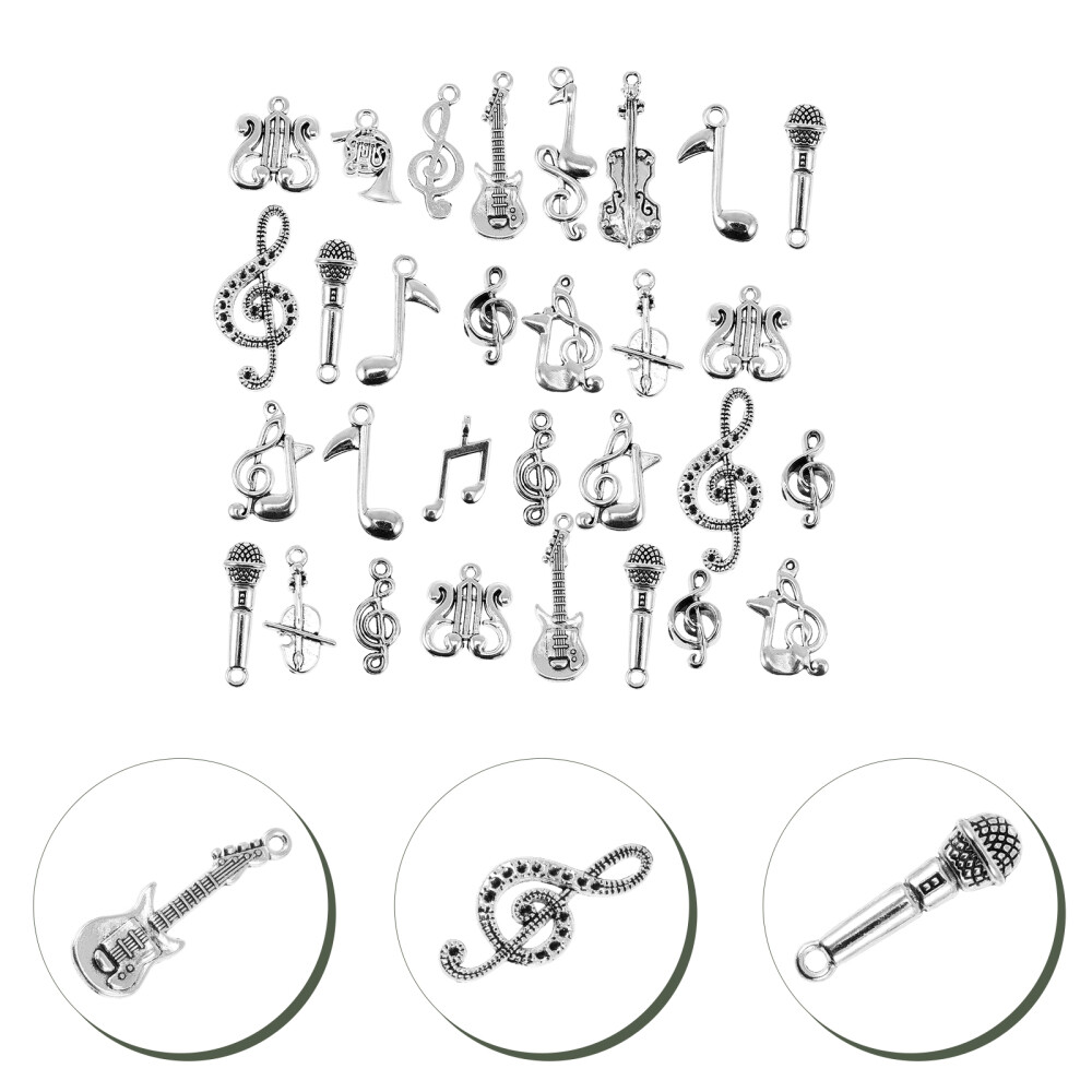70 Pcs Charm Holder for Necklace Decoration DIY Music Symbol Pendant eBay