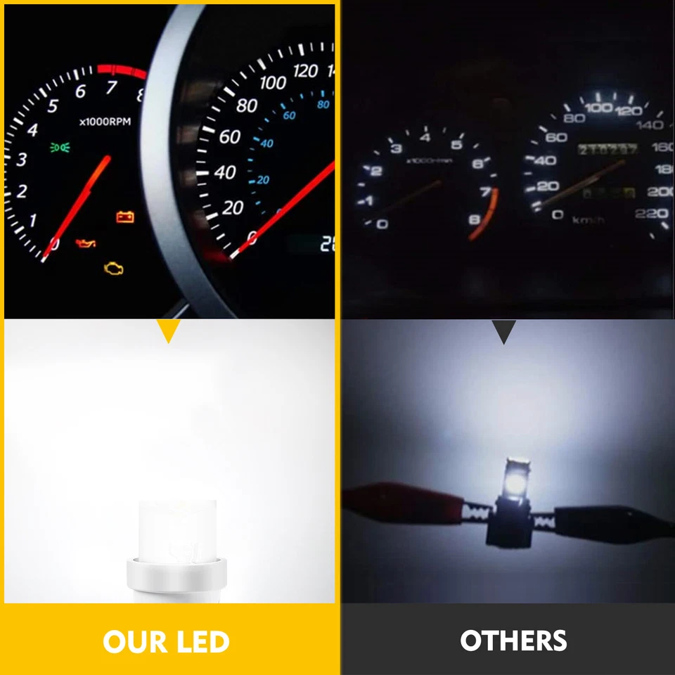 20x White LED Instrument Dash Cluster Gauge Light Lamp T10 168 194 2825 W5W - Image 4 of 4