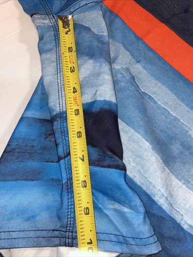 Men's Oneil sz 38 Swim Board Trunks Blue Orange Stripe - Picture 10 of 10