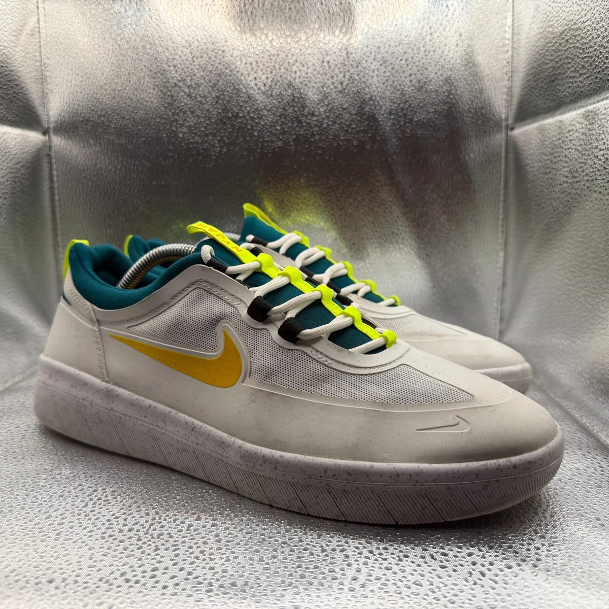 Nike Nyjah Free 2 SB White Geode Teal Gold for Sale | Authenticity