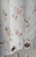 Dunelm Nola Floral Eyelet Curtains Pink Green White 66 X 72 inches