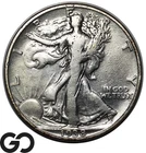 1938-D Walking Liberty Half Dollar, Lower Mintage Better Date