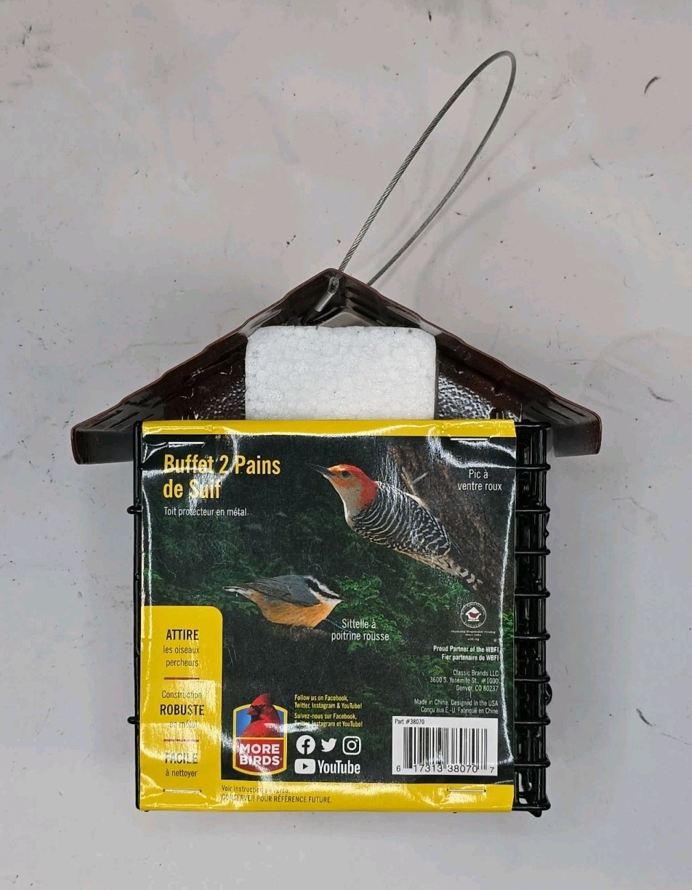 With Metal Roof Fruit And Suet Feeder