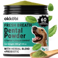 Dog Teeth Cleaning Powder - Dog Breath Freshener  Dental Care for Doggies  Cat