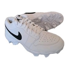 Jordan 1 Low Big Kids Sports Baseball Cleats HF6885-100 Size 6Y B-Grade