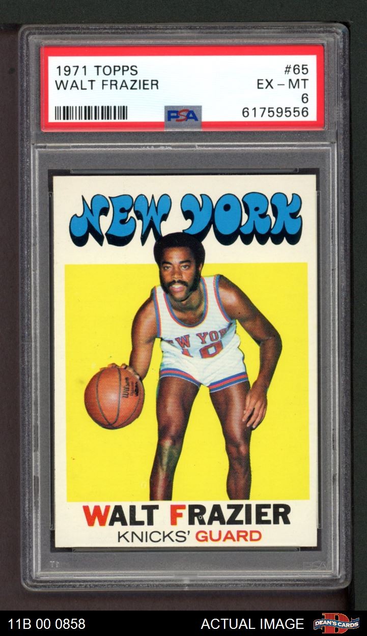 1971 Topps #65 Walt Frazier Knicks HOF Southern Illinois PSA 6 - EX/MT