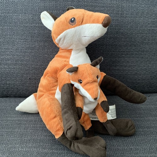 IKEA Mom & Baby Fox 14" Orange Plush Vandring Rav