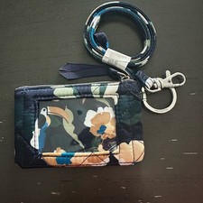 Vera Bradley Zip ID case with matching lanyard NWT