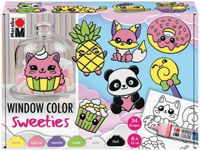 Marabu Window Color fun & fancy ''Sweeties'' 6 x 80 ml