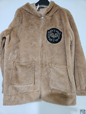 Womens Teddy Bear Hoodie Fleece Zip Up Coat Ladies Casual - Main Image