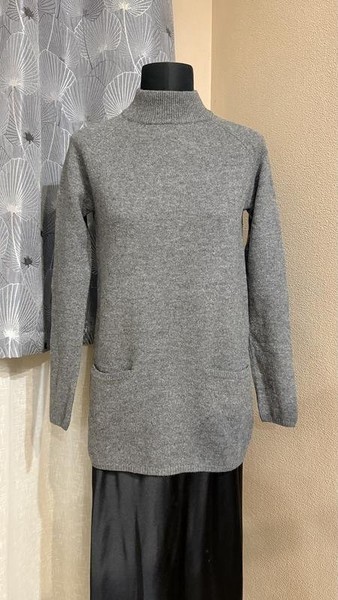 Women Hallhuber Sweater Grey Wool 36 / S / 44 #48AY