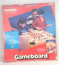 Vintage CARROM Gameboard Double Sided Board Game Model 100 w BOX Made in USA