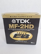 3.5" MICRO FLOPPY MF-2HD TDK SUPER EB -- 10 Disks NOS