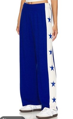 Lauren Moshi Tawny Track Pants Blue & Bone S  $163