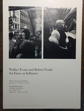 1981 Walker Evans and Robert Frank Exhibition Poster Yale RARE 22x16 Vintage