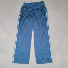 VINTAGE Adidas Track Pants Mens XL Blue Baggy Y2K 3 Stripe Wide Leg