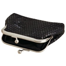 Black Sequin Coin Purse