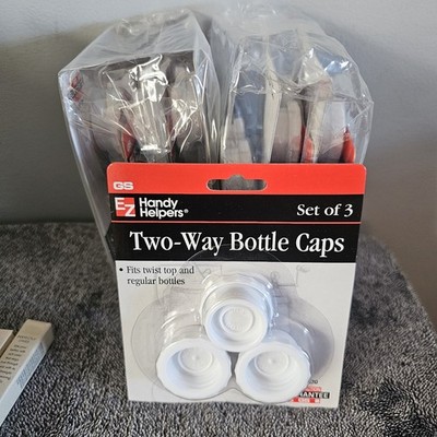 12 PACK Vintage Reusable Two-way Bottle Caps 1998 Handy Helpers 2870