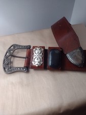 Streets Ahead Brown Medium Belt. Buckle 2 1/2 " X 3".