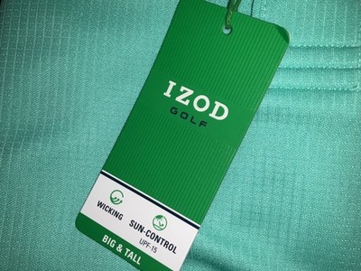 MEN S Electric Green IZOD Collared Shirt Size 4XL Stretch Seam Technology