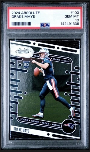 2024 Panini Absolute Drake Maye #103 (RC) PSA 10