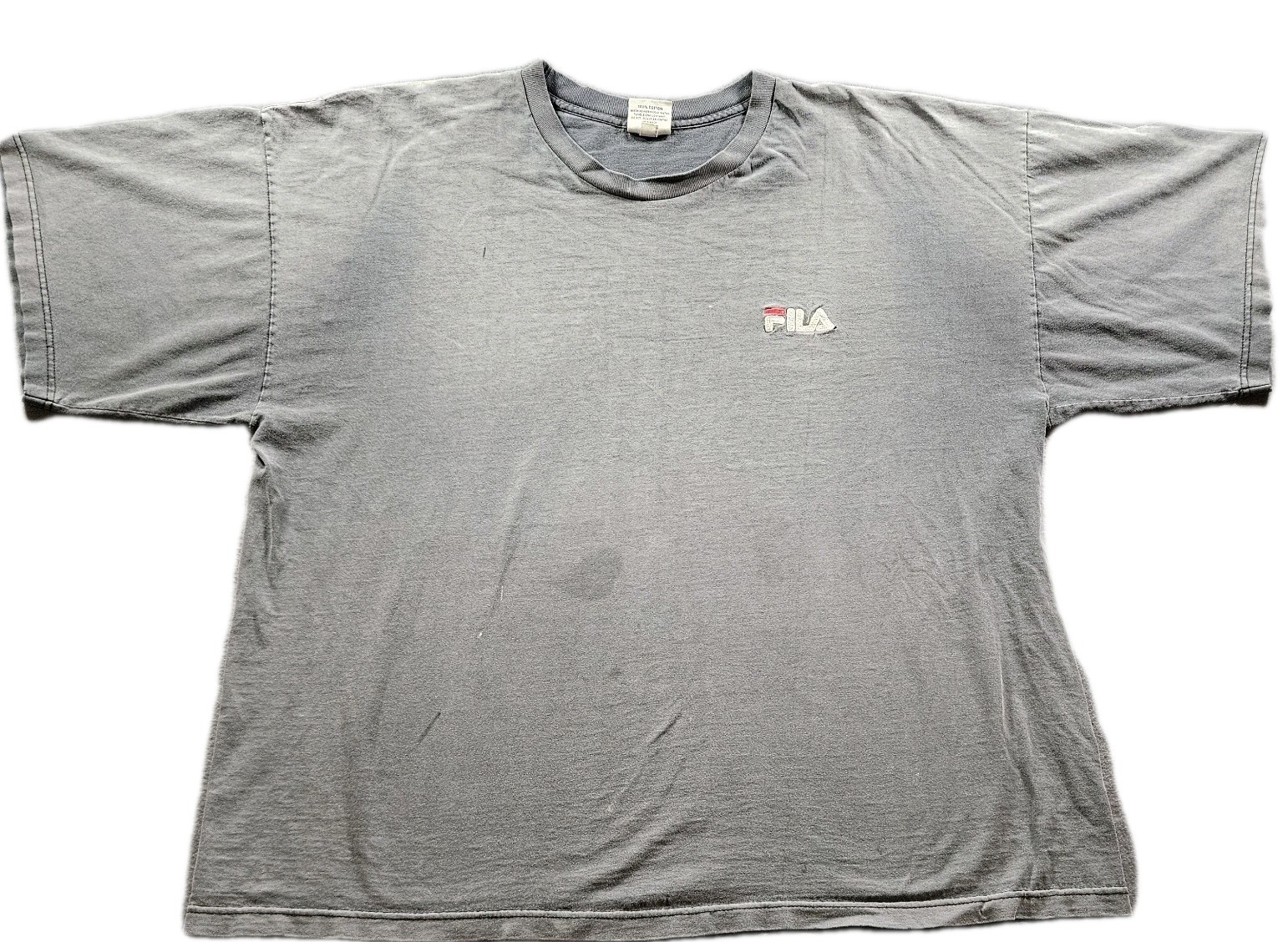 T shirt VINTAGE FILA anni 90 sbiadita invecchiata made in USA taglia XXL SPEDIZIONE VELOCE
