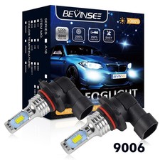9006 Led Fog Light Bulbs 6000k White For Toyota Prius 2004-2009 High Bright Kit