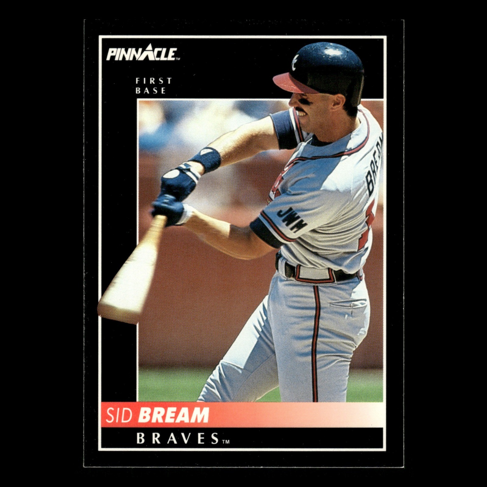 Sid Bream #446 1992 Pinnacle Atlanta Braves Baseball Card MLB