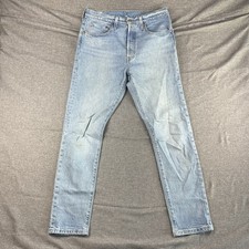 Levi's Strauss Jeans Mens 30x30 Blue Denim Skinny Zipper Belted Office Casual