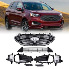 8Pcs For Ford Edge 2019-2023 Front Bumper Grill Fog Light Kit Bumper Brackets