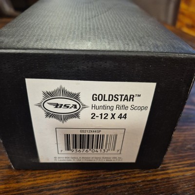 BSA Optics Gold Star Hunting Riffle Scope 2-12 x 44