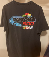 Vintage 1997 NASCAR Daytona 500 T-Shirt Men's L Pocket Double Sided 90s Delta