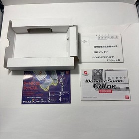 Bandai WonderSwan Wonder Swan WS Color Console Crystal Black with Box Tested