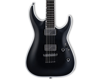 ESP LTD MH-1000NT BB Electric Guitar - Black Satin w/Silver Bold