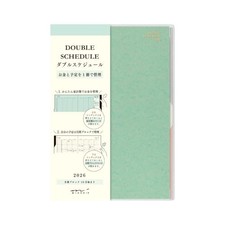 Midori Double Schedule Planner 2026 B6 Monthly Money Blue-Green 22386006