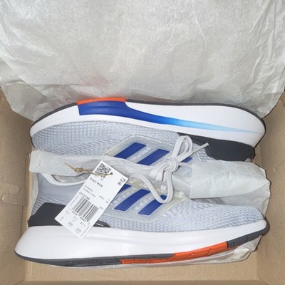 adidas EQ21 Run GY2195 Halo Silver Royal Blue Men's Running Sneaker Mesh Upper