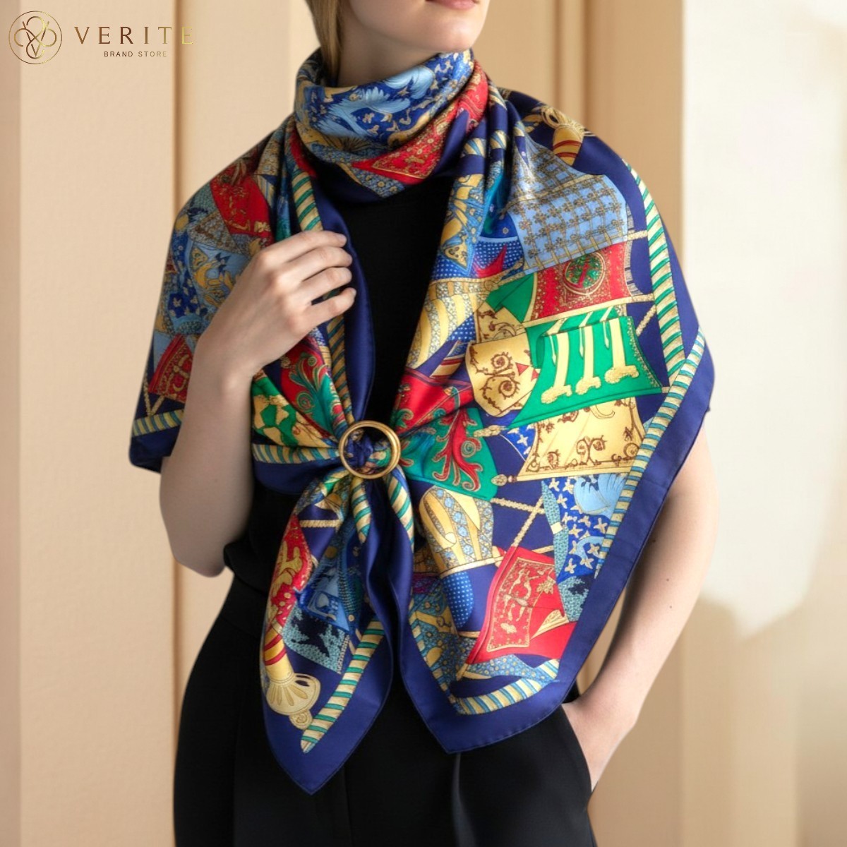 2503-78｜エルメス カレ90 Etendards et Bonnieres RARE VINTAGE HERMES Silk Scarf 