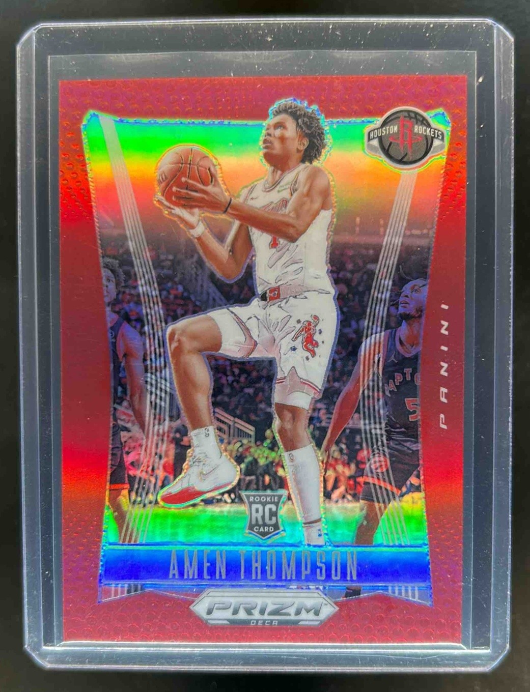 2023-24 Prizm Deca Amen Thompson RC Red Rookie #40/199 Rockets