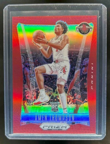 2023-24 Prizm Deca Amen Thompson RC Red Rookie #40/199 Rockets