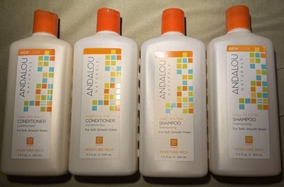 Andalou Naturals Argan Oil & Shea Shampoo and Conditioner,11.5 Fl Oz 